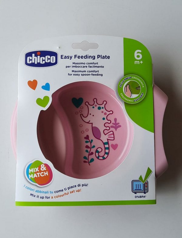 Plato Easy Feeding Plate Rosa
