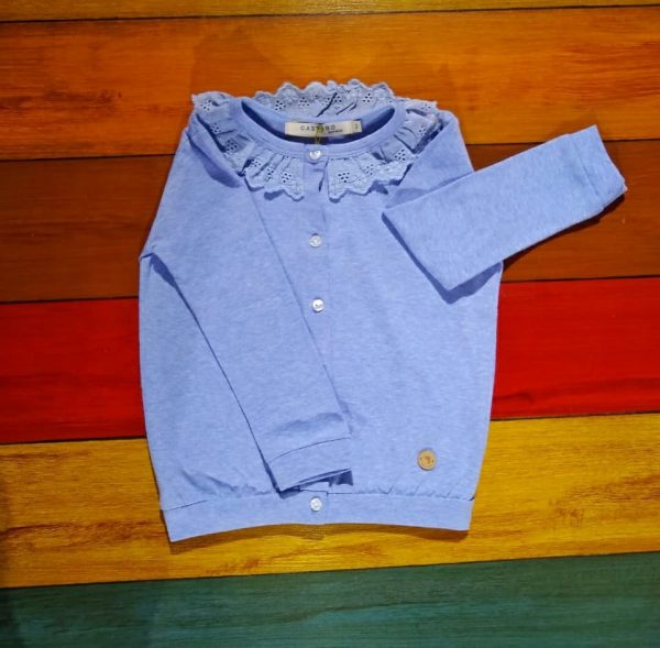CAMPERA JERSEY CON BRODERIE