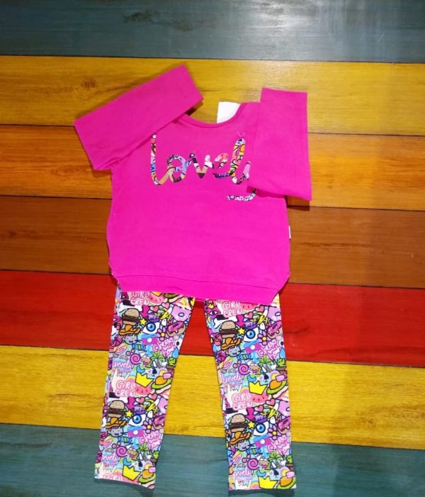 CONJUNTO REMERA Y CALZA LYCRA FUCSIA